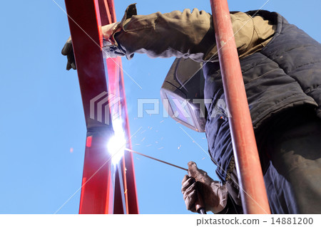Industry, welding at construction site 14881200