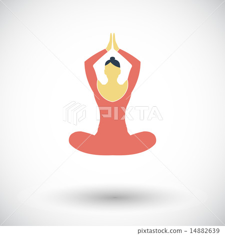 Yoga flat icon. Yoga flat icon. 14882639