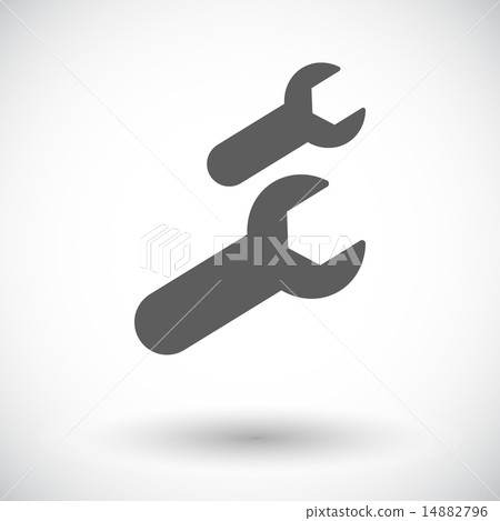 Wrench single flat icon. Wrench single flat icon. 14882796