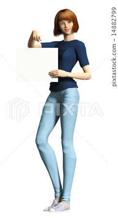 有燙髮的留言簿的式樣婦女 14882799