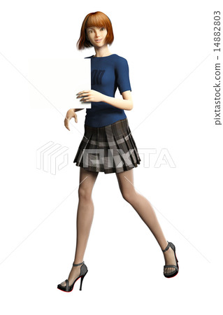 一個可愛的女性與燙髮留言板建模 一個可愛的女性與燙髮留言板建模 14882803