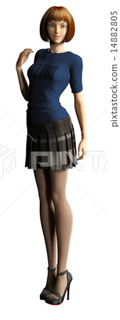 Female with perming model type 14882805