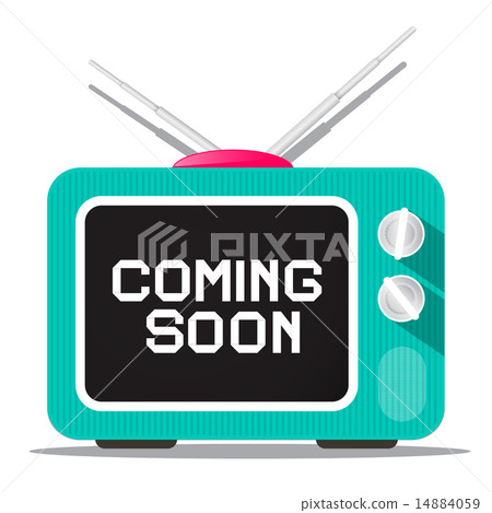 Coming Soon Vector Sign on Retro TV Screen 14884059