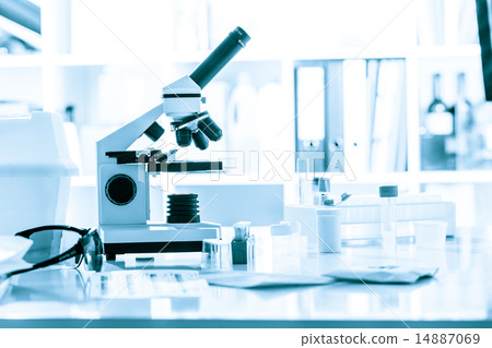 PCR strip test tubes and micropipette in  14887069