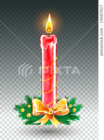 Christmas candle. Christmas candle. 14887917