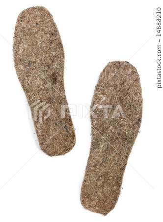Felt insoles on white background Felt insoles on white background 14888210