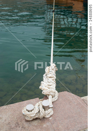 Mooring and knight with rope Mooring and knight with rope 14888695