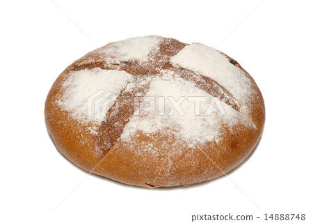 Brown bread isolated on white. 14888748