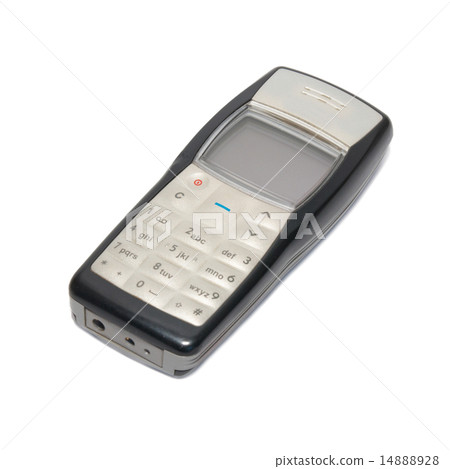 Silver retro mobile phone 14888928