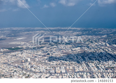 muscat arabic town aerial view landcape muscat arabic town aerial view landcape 14889153