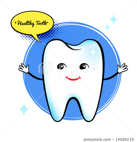 Healthy tooth character.  Healthy tooth character.  14889219