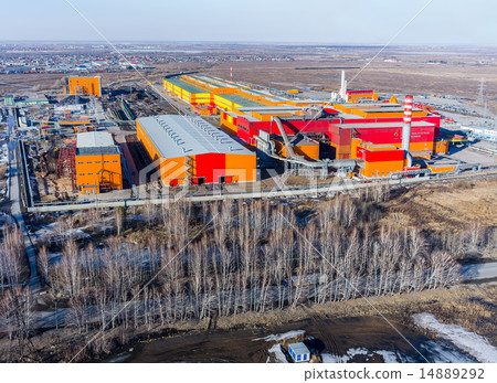 Aerial view on iron and steel works factory.Russia 14889292