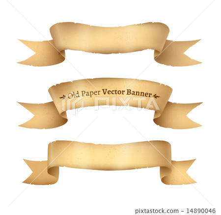 Vintage paper ribbon banners Vintage paper ribbon banners 14890046