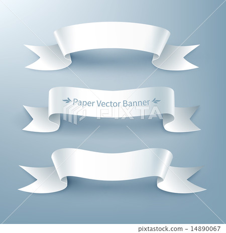 Paper ribbon banner. 14890067