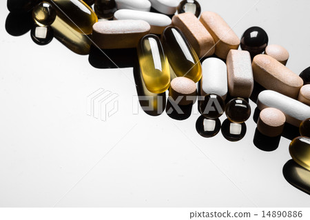 background made of colorful pills 14890886