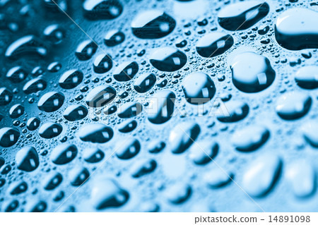 water drops on blue background 14891098