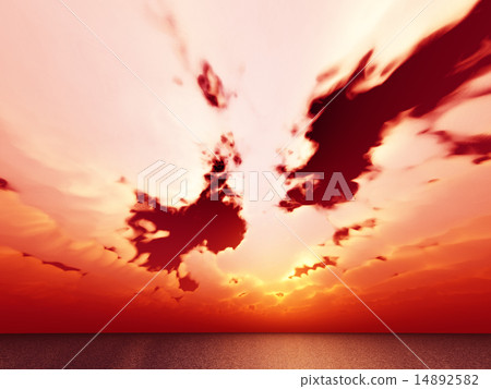 Wind and clouds with the sea 14892582