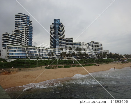 Coast of a health resort of Durban 14893406