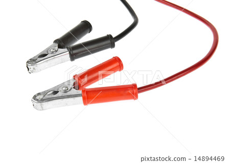Jumper cable isolated on white background Jumper cable isolated on white background 14894469
