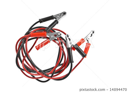 Jumper cable isolated on white background Jumper cable isolated on white background 14894470