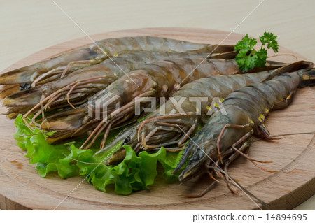 Raw tiger shrimps Raw tiger shrimps 14894695