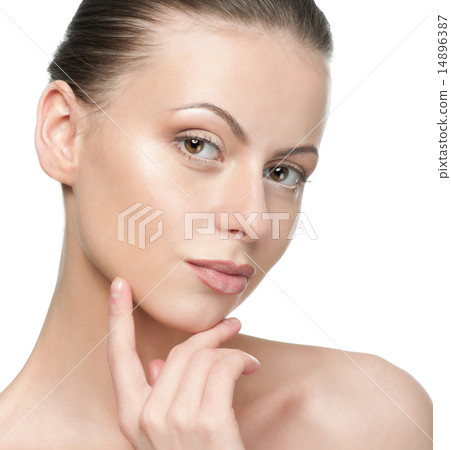 Portrait of young woman with perfect skin Portrait of young woman with perfect skin 14896387