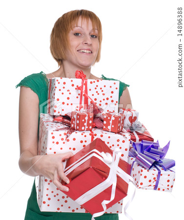 Close up portrait of woman with some gifts Close up portrait of woman with some gifts 14896388