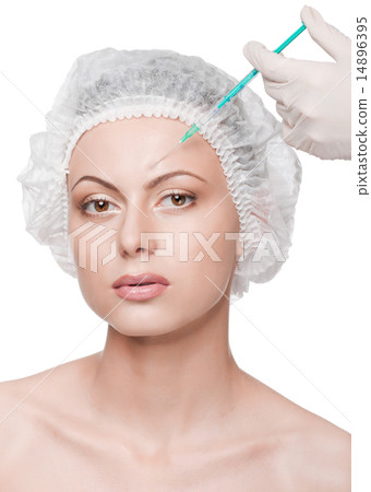 Cosmetic botox injection in the beauty face Cosmetic botox injection in the beauty face 14896395