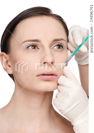 Cosmetic botox injection in the beauty face Cosmetic botox injection in the beauty face 14896701