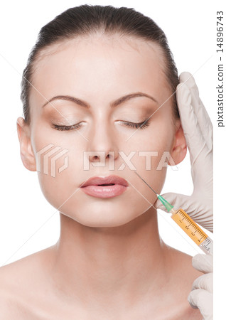 Cosmetic botox injection in the beauty face Cosmetic botox injection in the beauty face 14896743