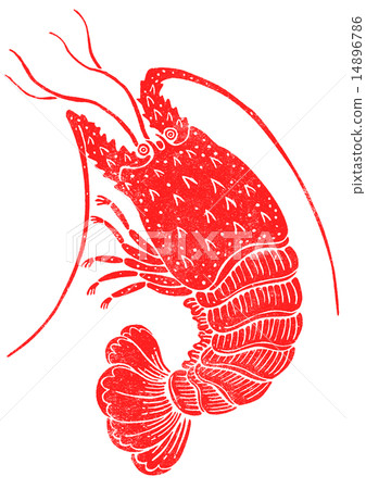 Stock Illustration: shrimp, prawn, crustaceans