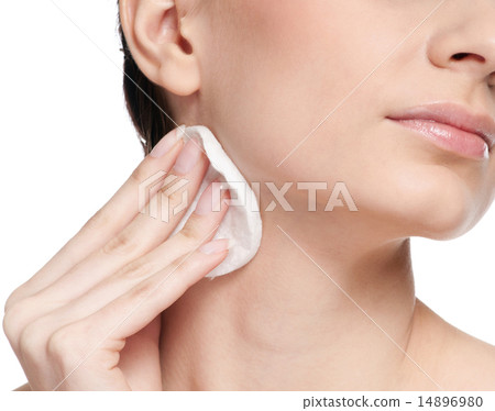 Young beautiful woman with clean sponge 14896980