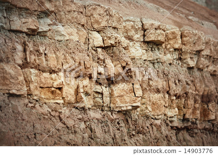 texture of dry land, drought 14903776