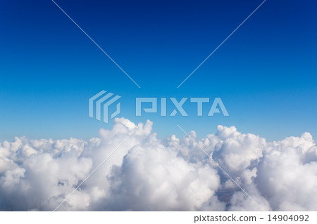 Cloudscape. Blue sky and white cloud. 14904092