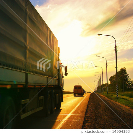 road route blur truck 14904393