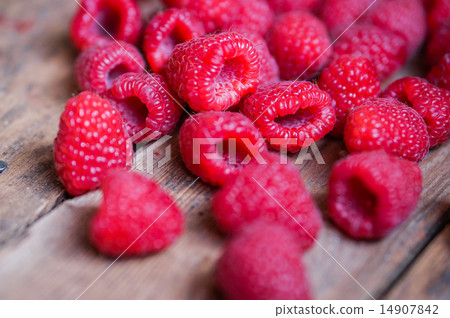 Closeup of fresh picked raspberries Closeup of fresh picked raspberries 14907842