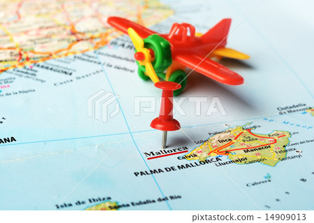 mallorca Island ,Spain map airplane mallorca Island ,Spain map airplane 14909013