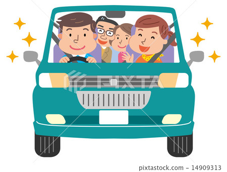 Family drive illustration - Stock Illustration [14909313] - PIXTA