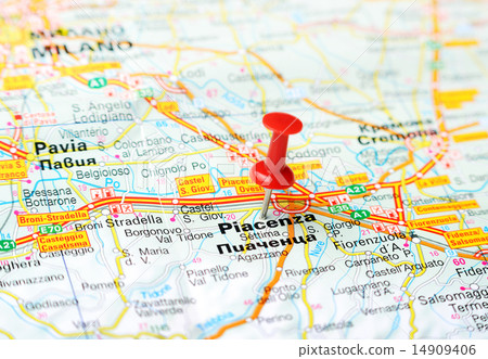 Piacenca  Italy map 14909406