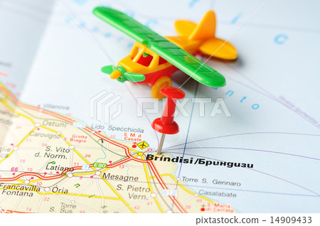 Brindisi Italy map airplane Brindisi Italy map airplane 14909433