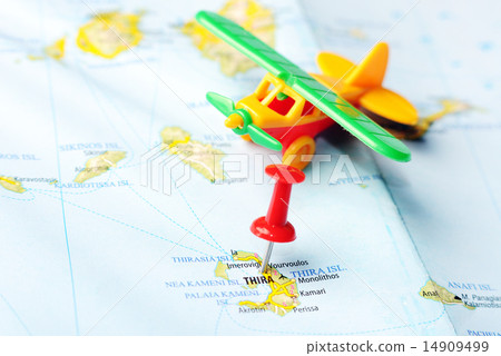 Thira island  Greece  map airport 14909499