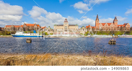 City by the river. 14909863