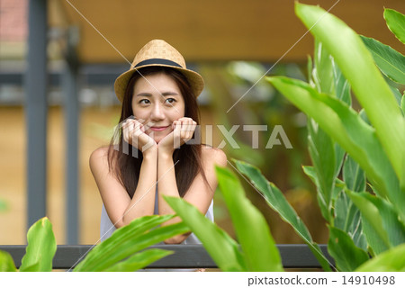 Woman putting hands on both side of her face Woman putting hands on both side of her face 14910498