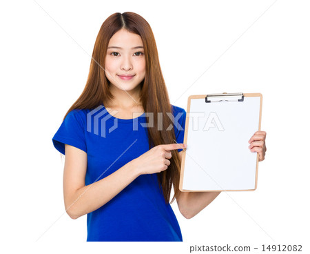 Woman show with check list Woman show with check list 14912082