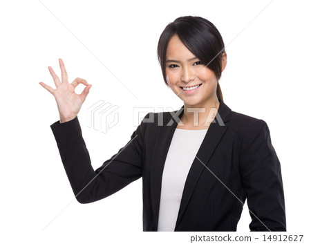Business woman with ok sign Business woman with ok sign 14912627