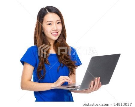 Woman use laptop Woman use laptop 14913037