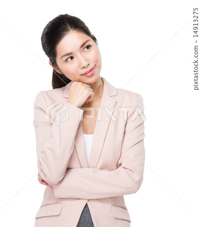 Businesswoman think of idea Businesswoman think of idea 14913275