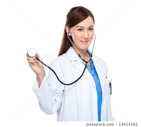 Young asian female doctor isolated 14914302