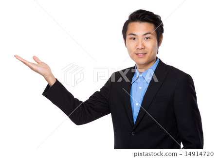Business man with hand show with balnk sign 14914720