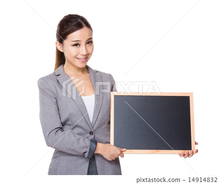 Businesswoman hold with chalkboard Businesswoman hold with chalkboard 14914832